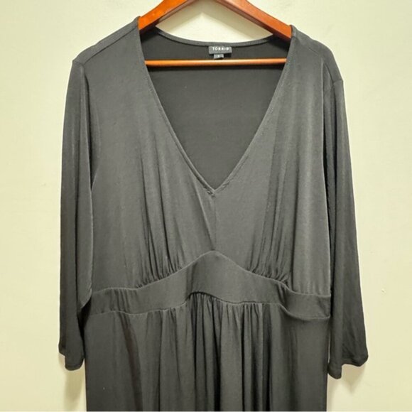 Torrid Tea Length Studio Knit Deep V Bodycon Dress Size 3x Classic - Picture 7 of 14